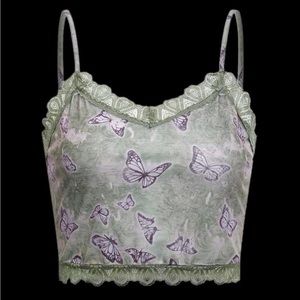 Butterfly Lace Trim Top